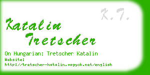 katalin tretscher business card